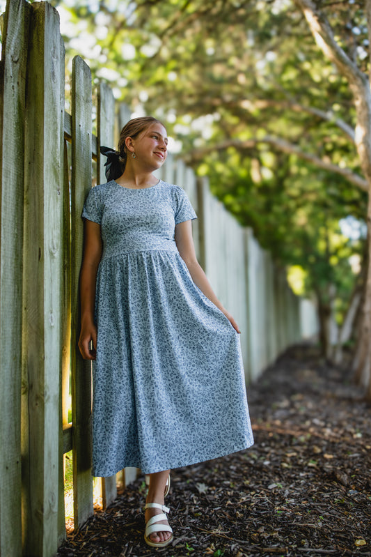 Scripted Mist ~ Mini Everyday Dress