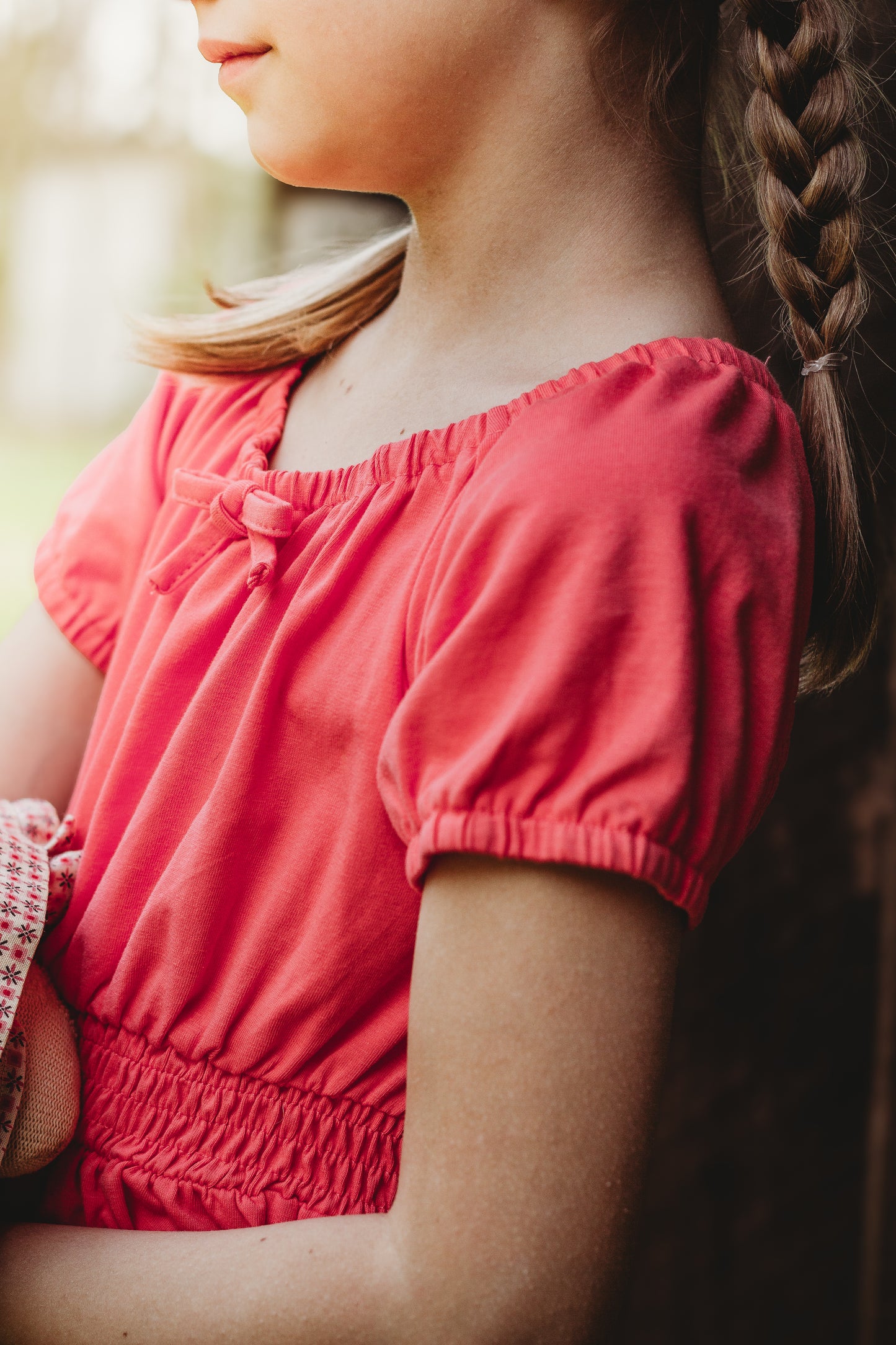 Classic Coral ~ Mini Folklore Dress
