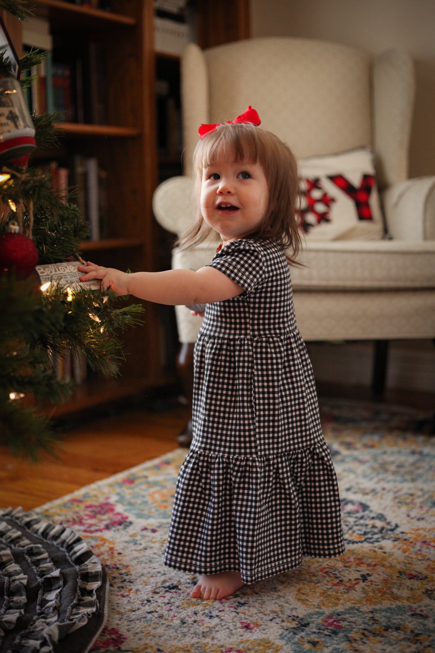 Graphite Gingham ~ Novella Dress