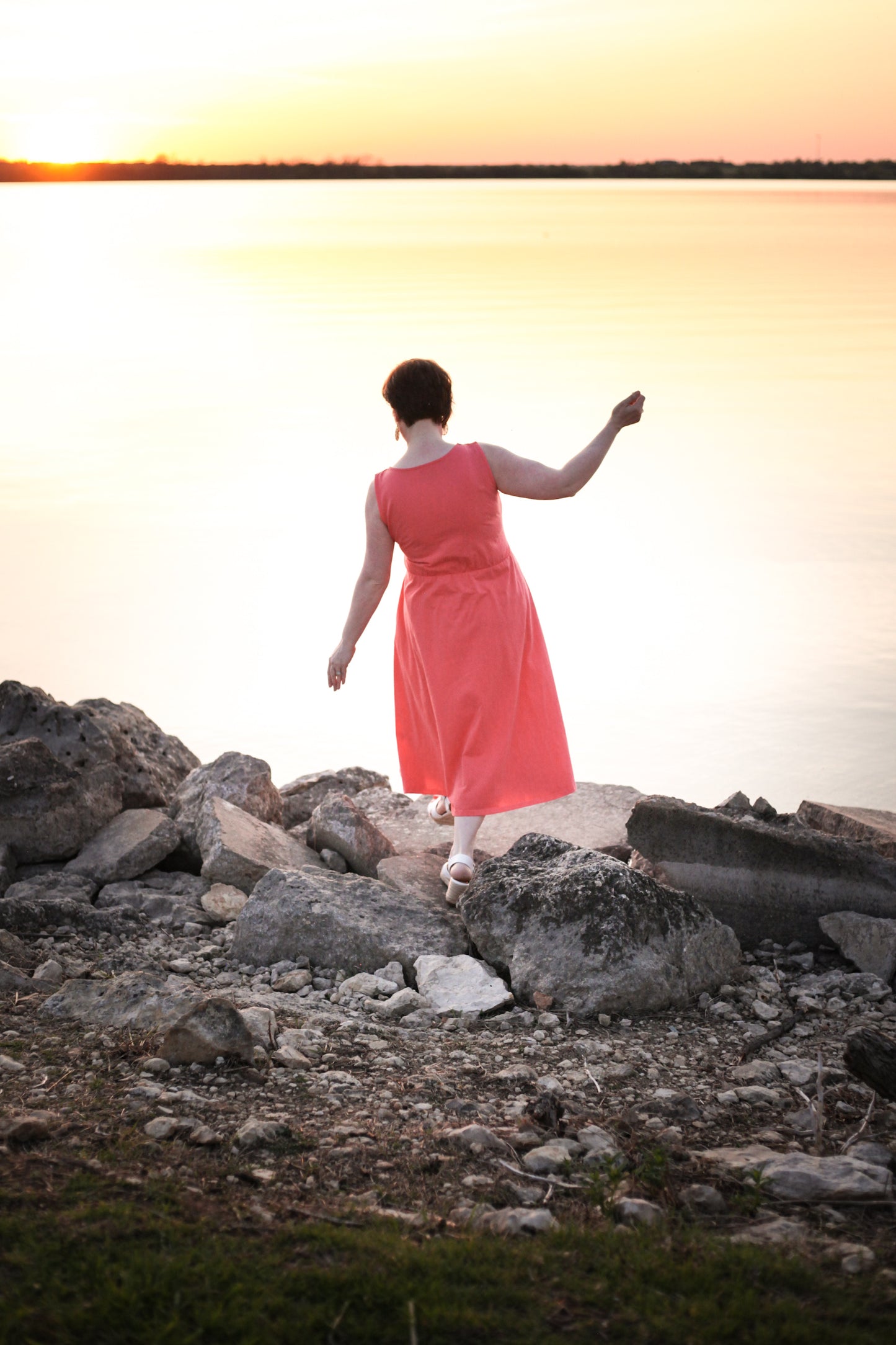 Classic Coral ~ Homesteader Dress