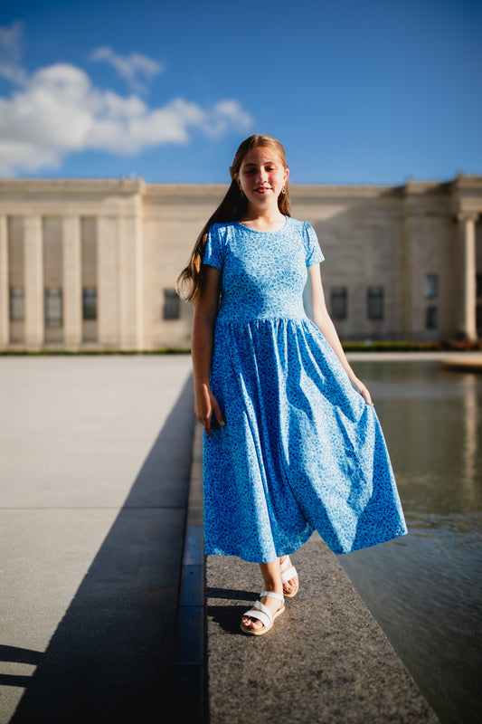 Scripted Azure ~ Mini Everyday Dress
