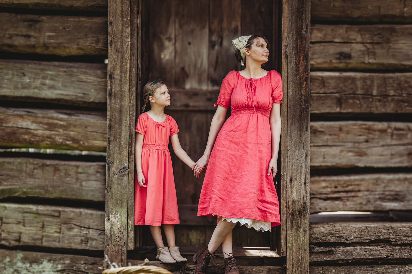 Classic Coral ~ Mini Folklore Dress