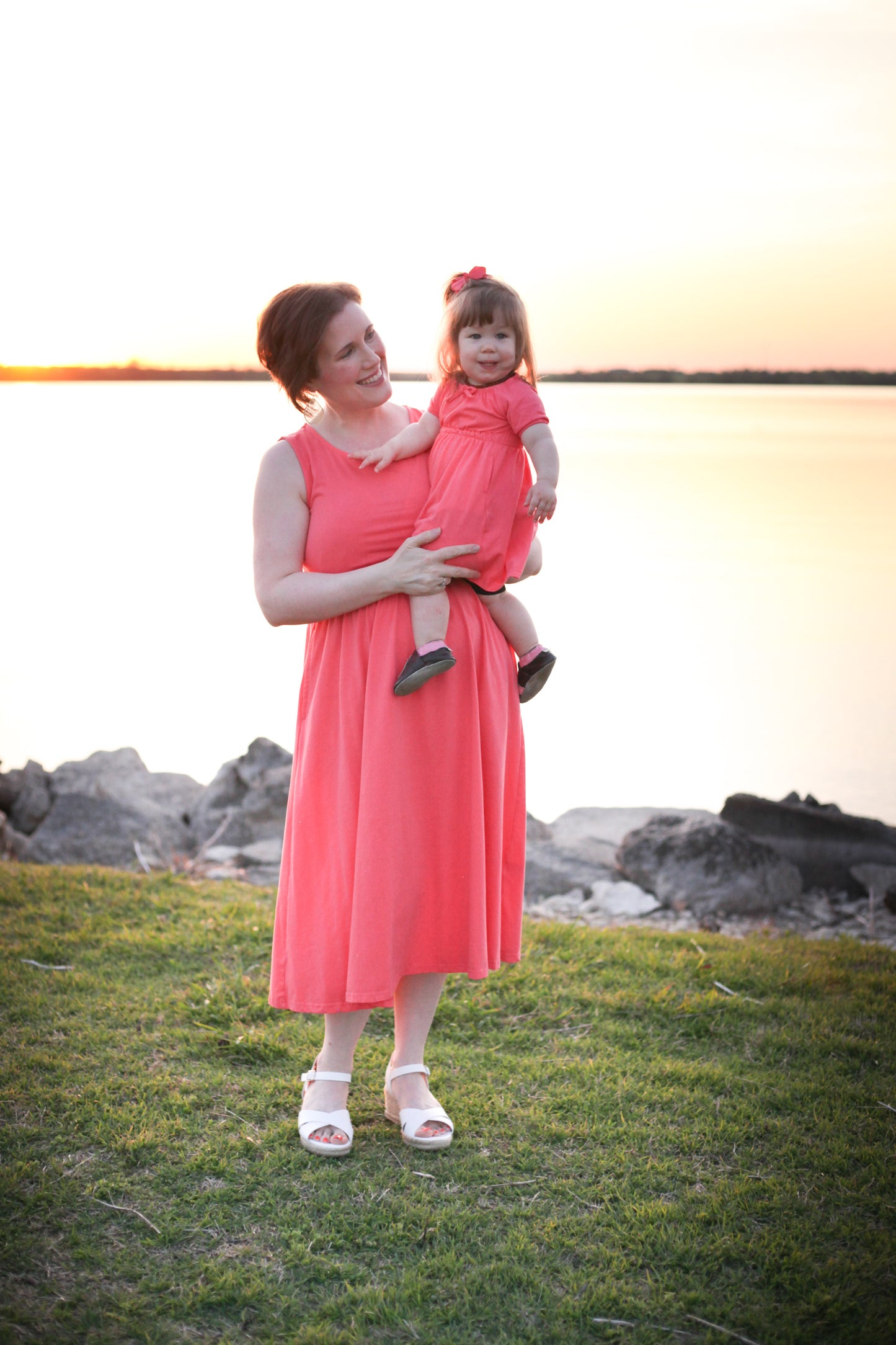 Classic Coral ~ Mini Folklore Dress