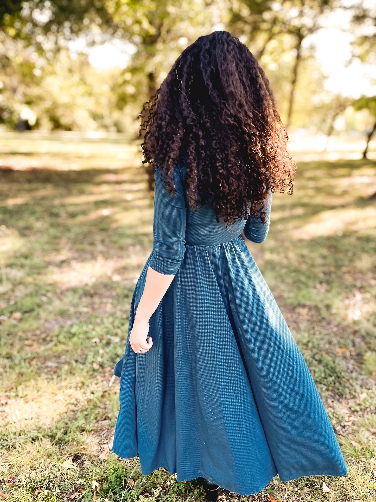 Indigo Lattice ~ Faye Dress