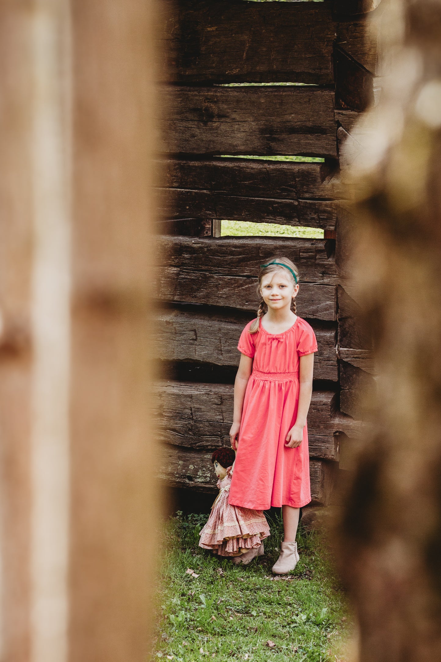 Classic Coral ~ Mini Folklore Dress