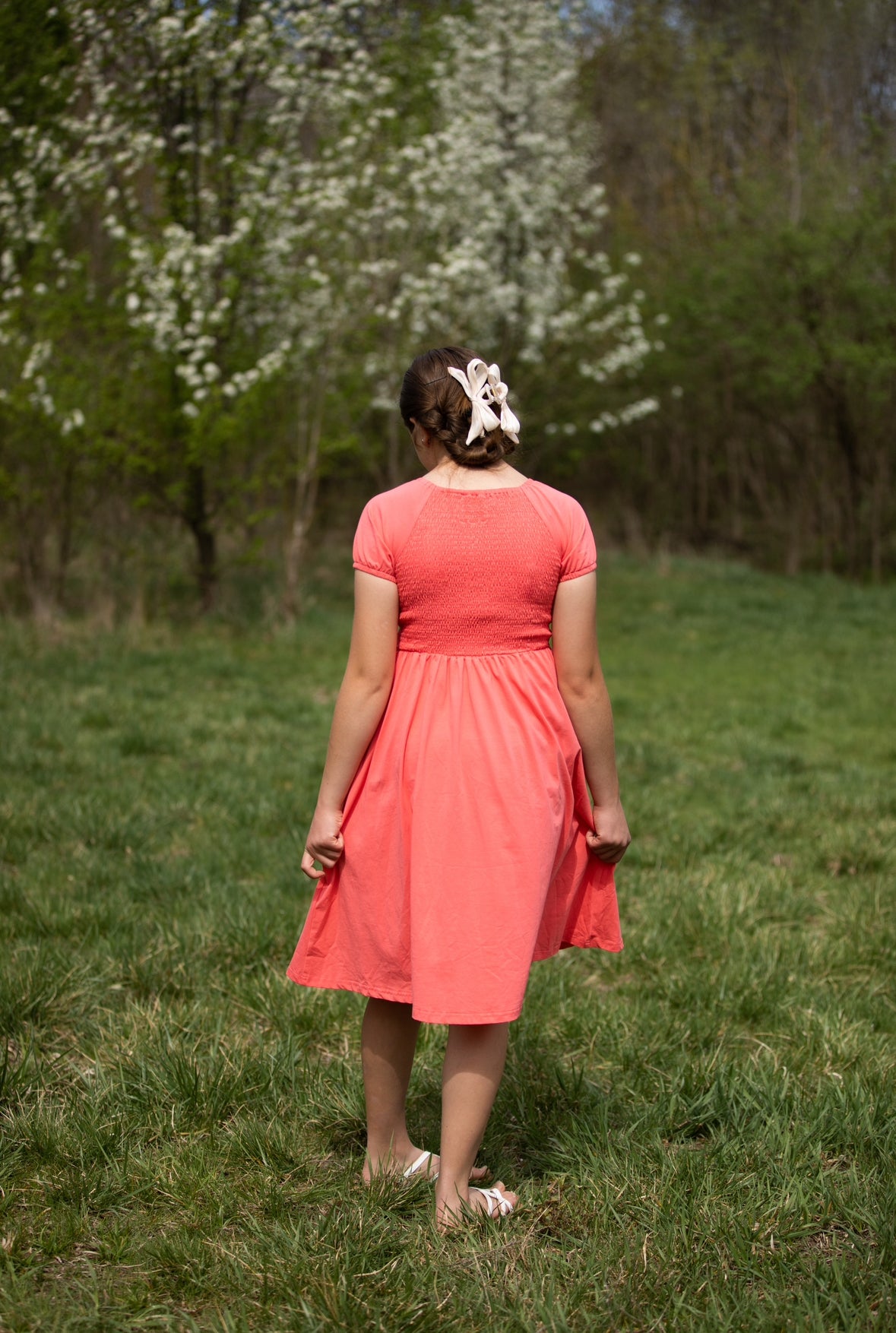 Classic Coral ~ Mini Folklore Dress