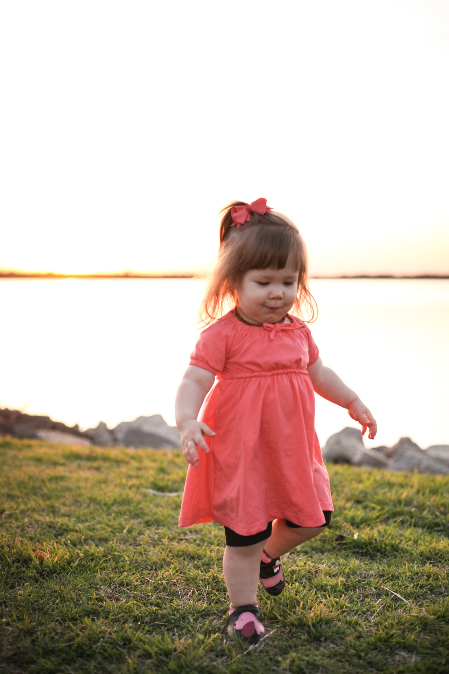 Classic Coral ~ Mini Folklore Dress
