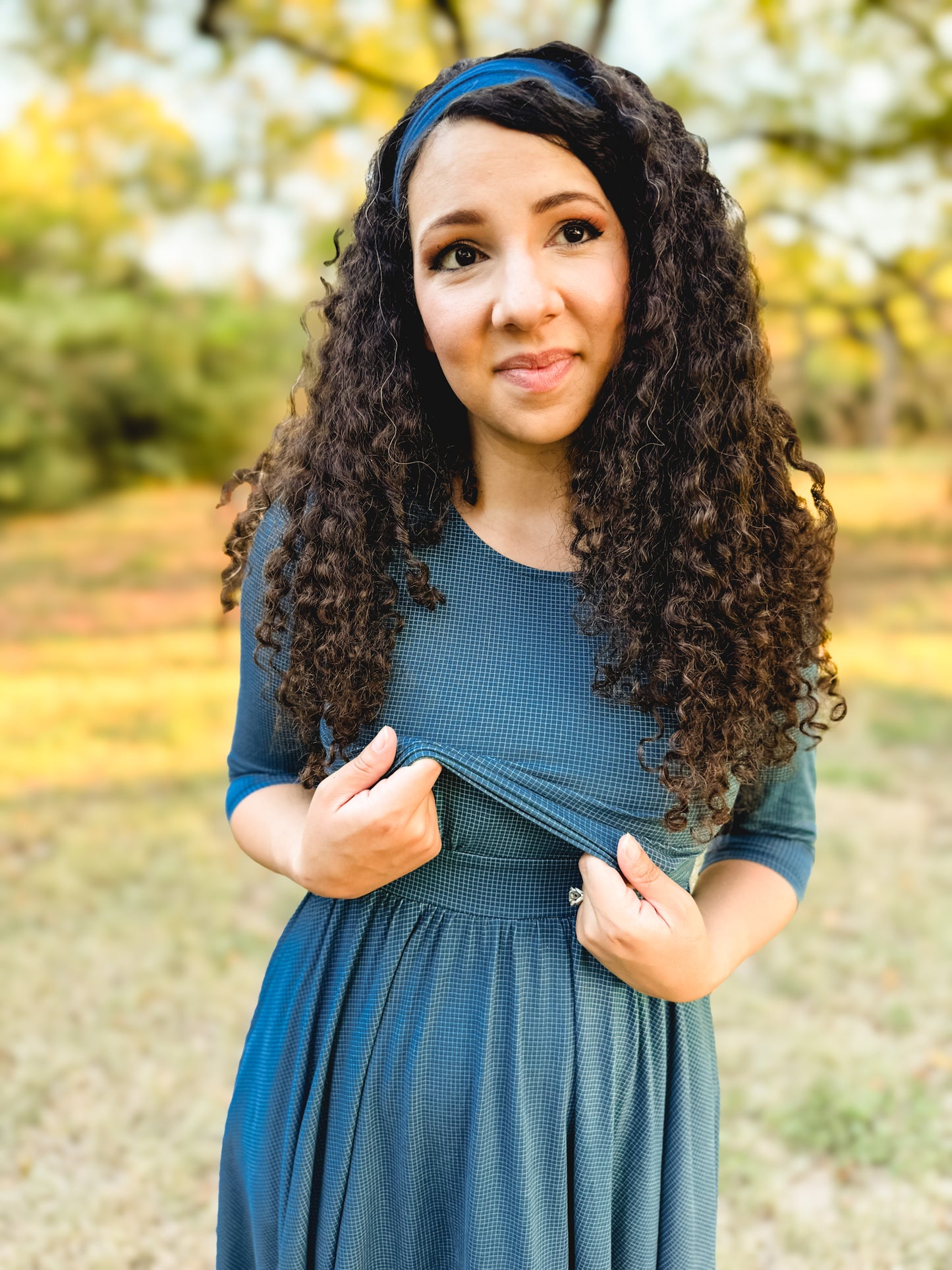 Indigo Lattice ~ Faye Dress