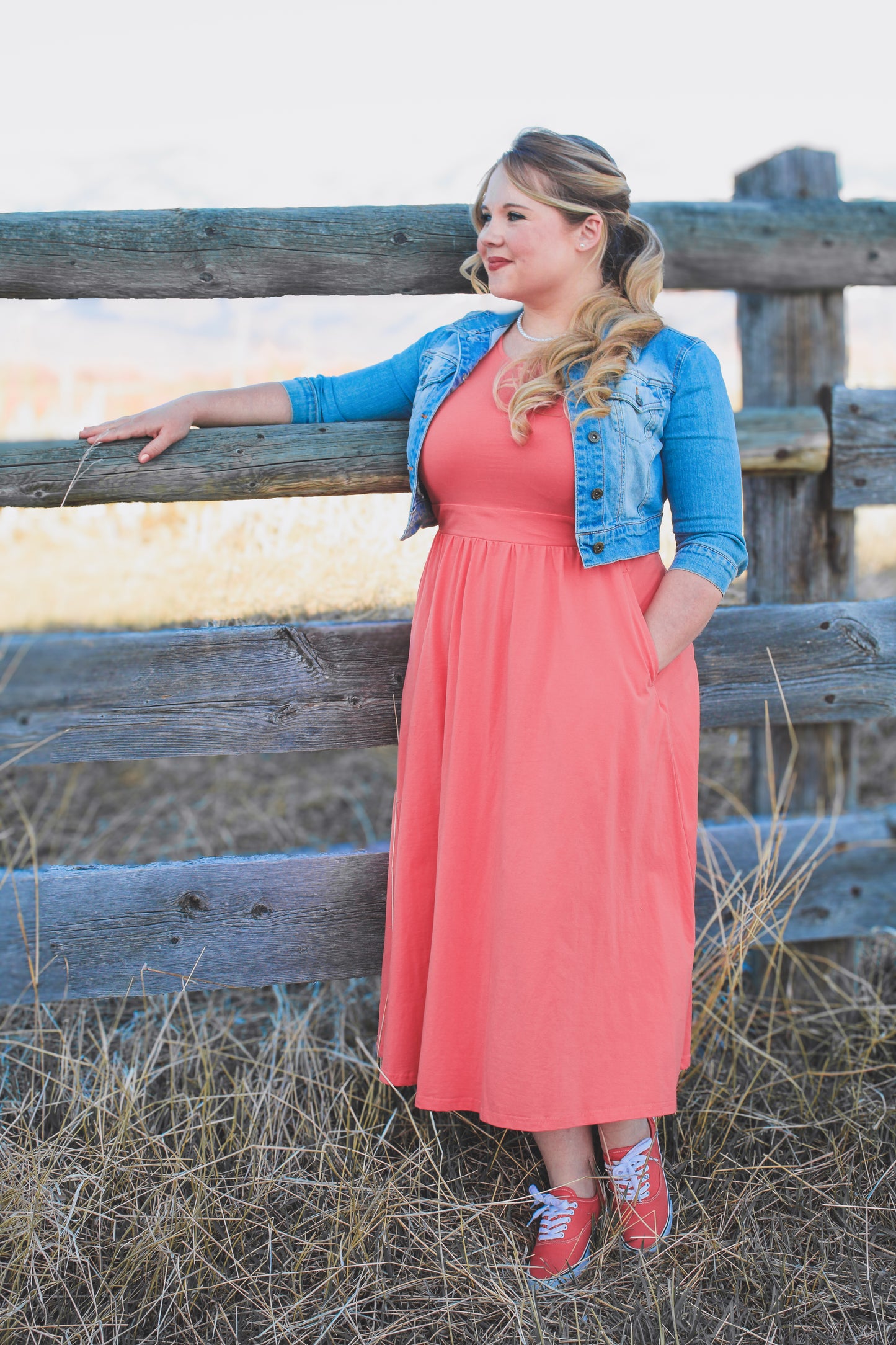 Classic Coral ~ Homesteader Dress