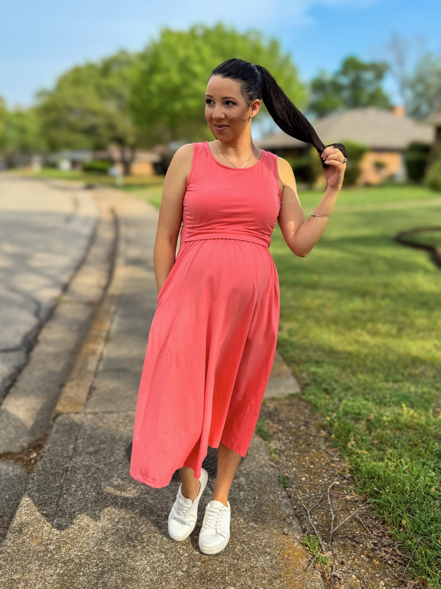 Classic Coral ~ Homesteader Dress