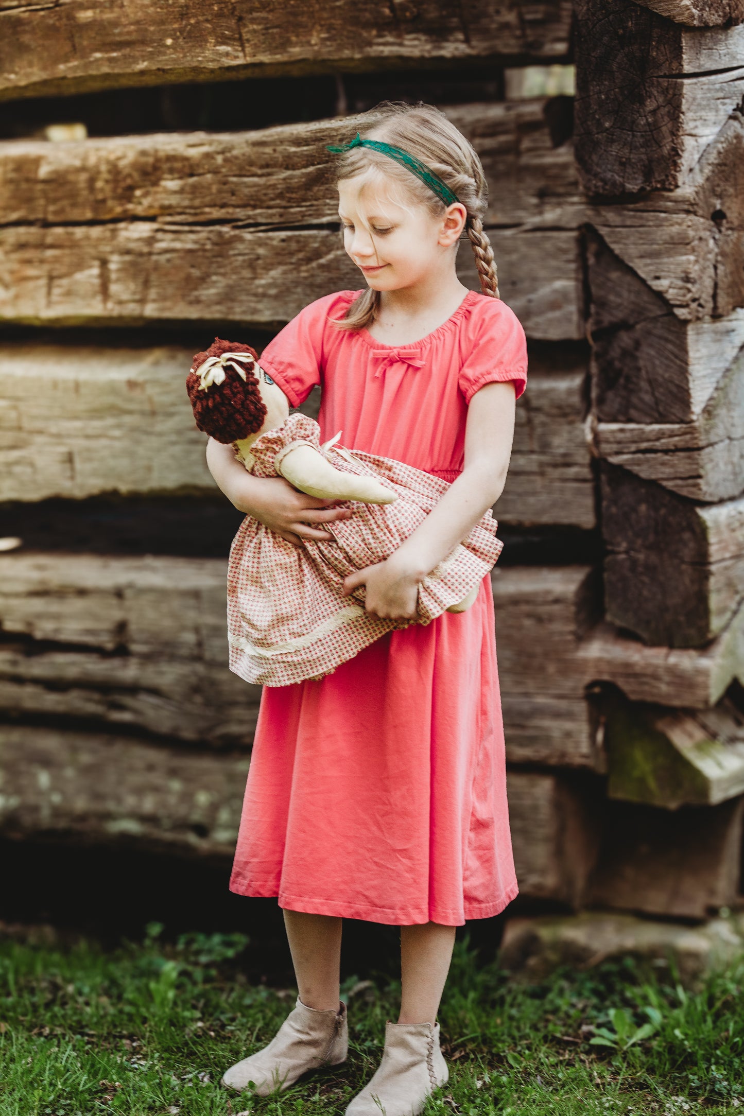 Classic Coral ~ Mini Folklore Dress