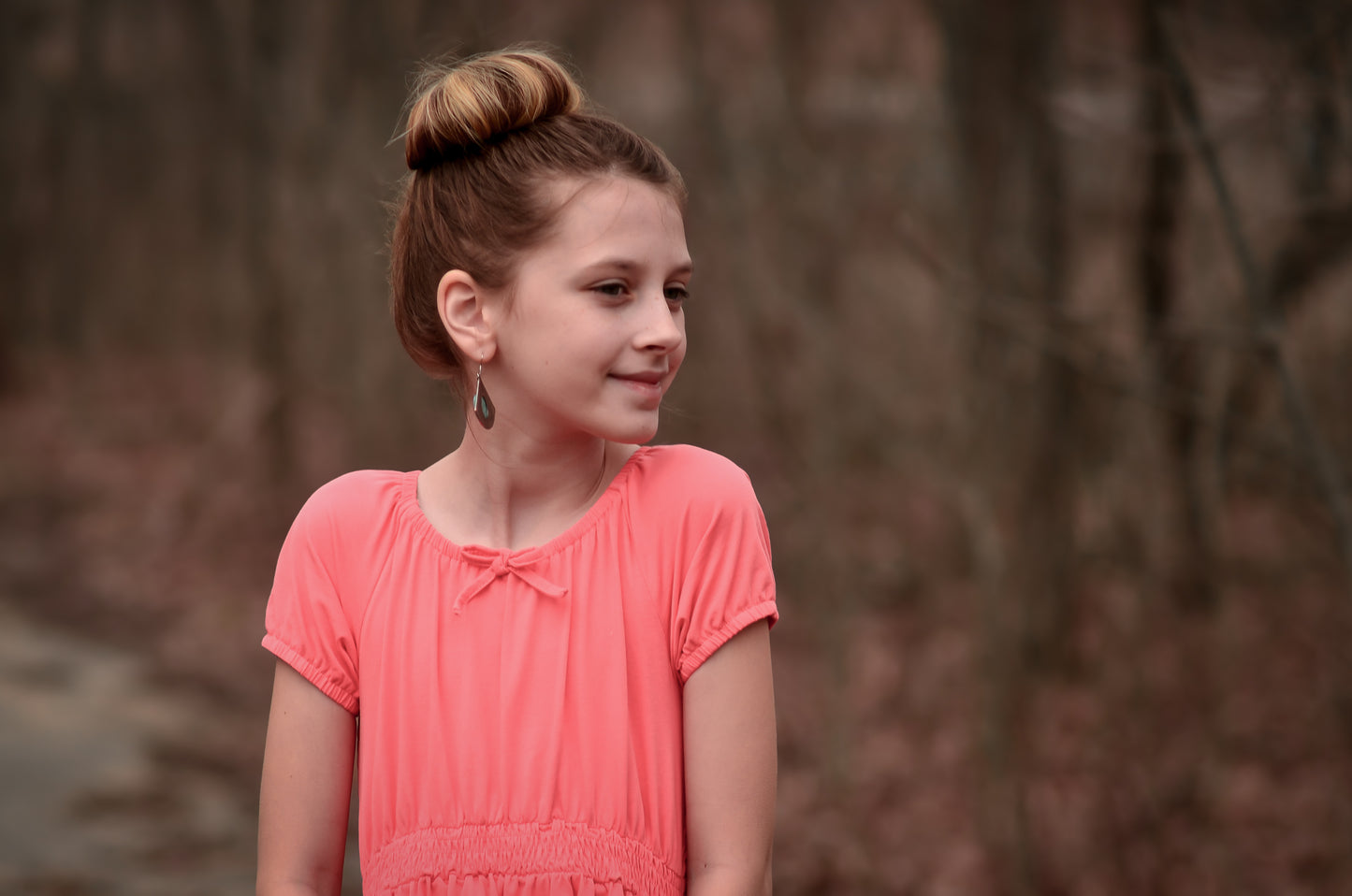 Classic Coral ~ Mini Folklore Dress