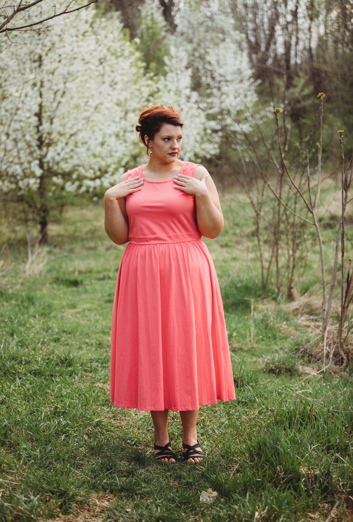 Classic Coral ~ Homesteader Dress