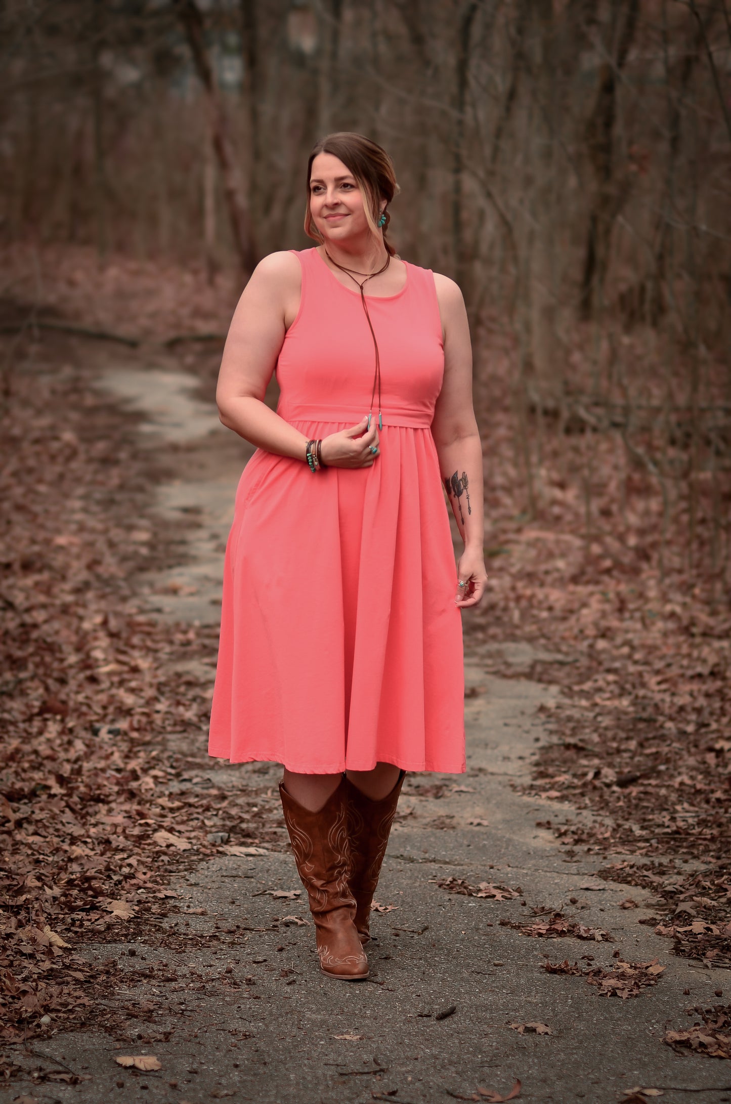 Classic Coral ~ Homesteader Dress