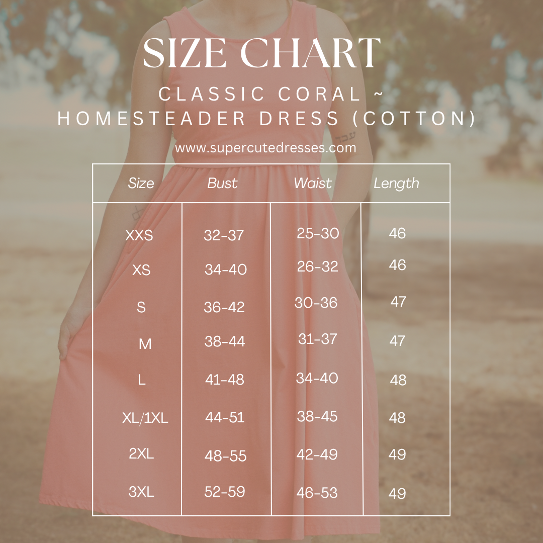 Classic Coral ~ Homesteader Dress