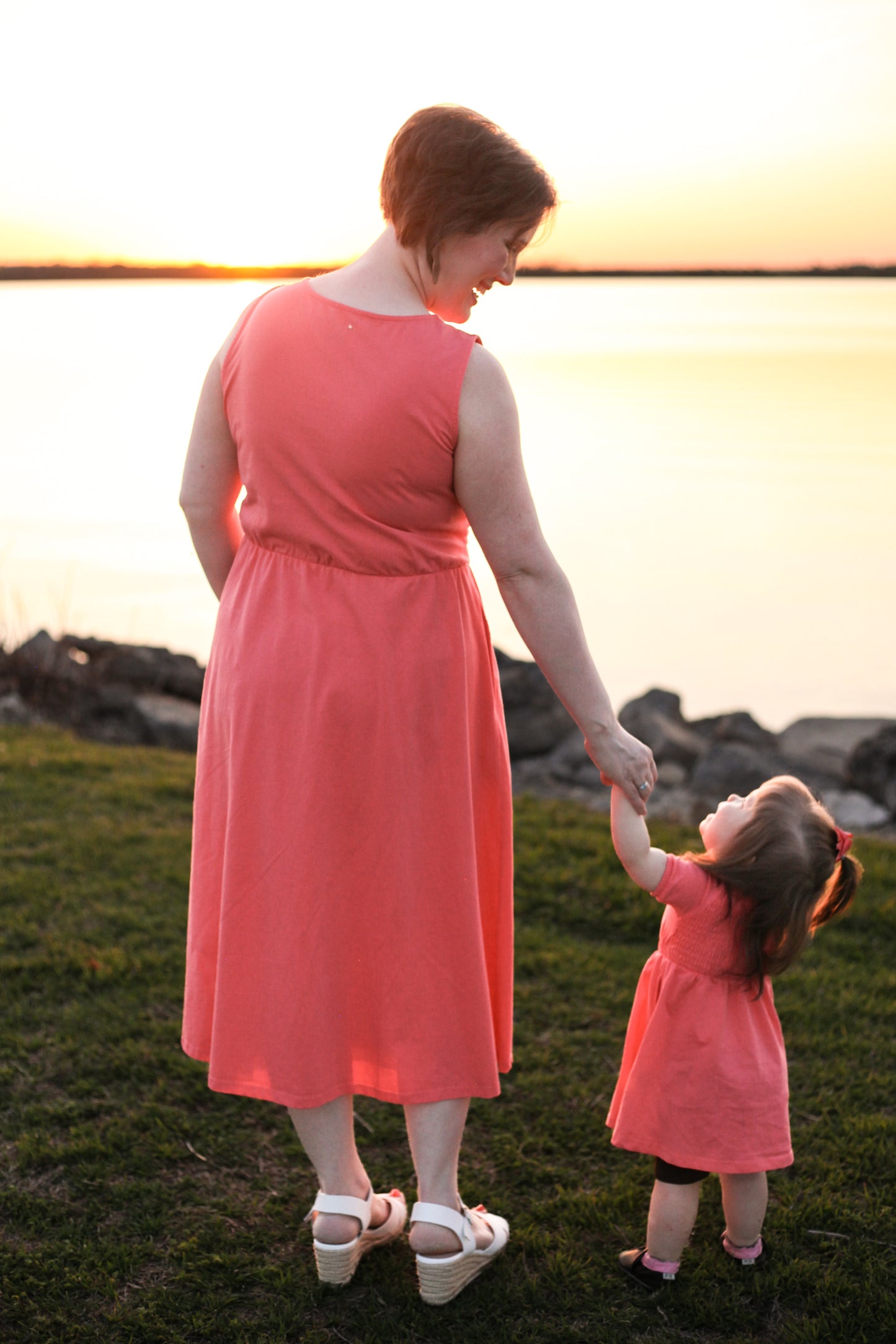 Classic Coral ~ Mini Folklore Dress
