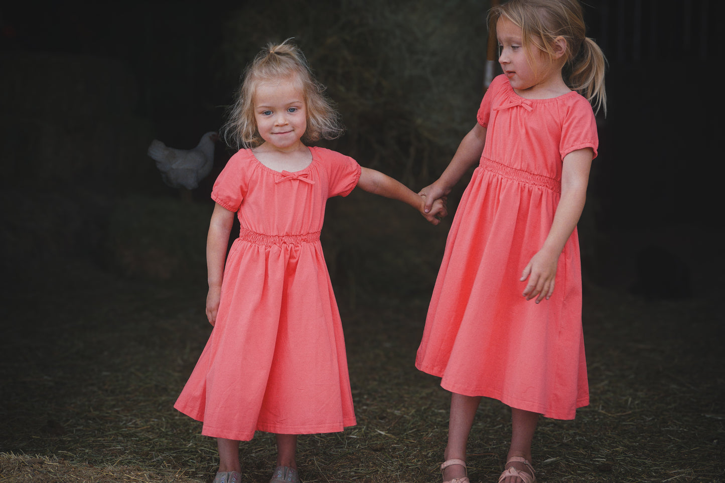 Classic Coral ~ Mini Folklore Dress