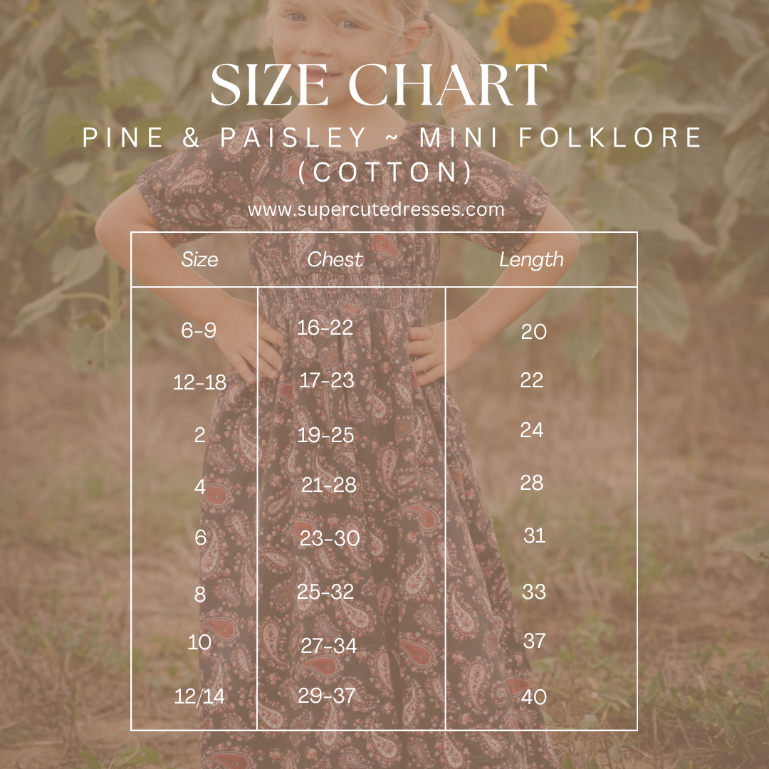 Pine & Paisley ~ Mini Folklore Dress