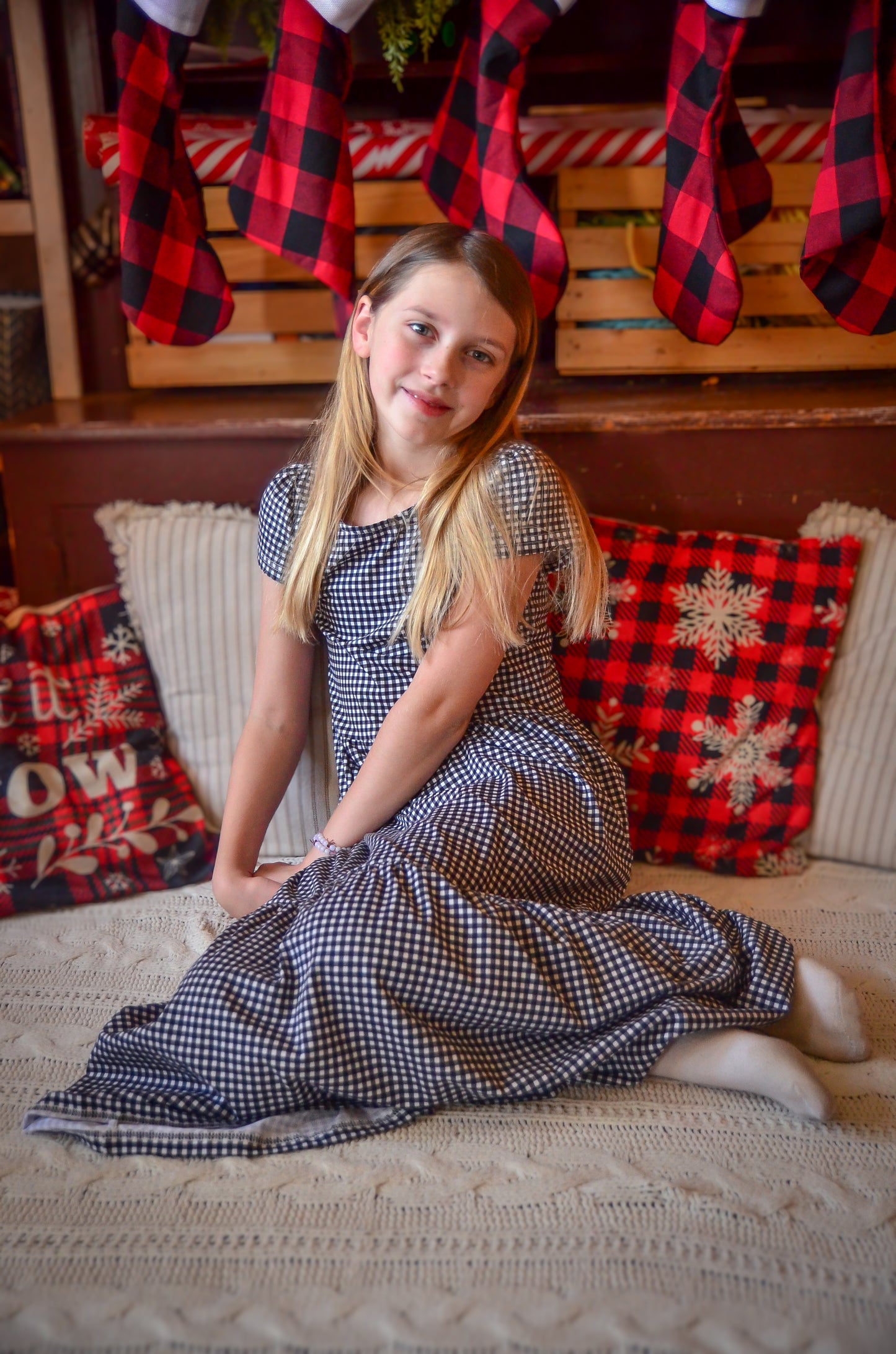 Graphite Gingham ~ Novella Dress