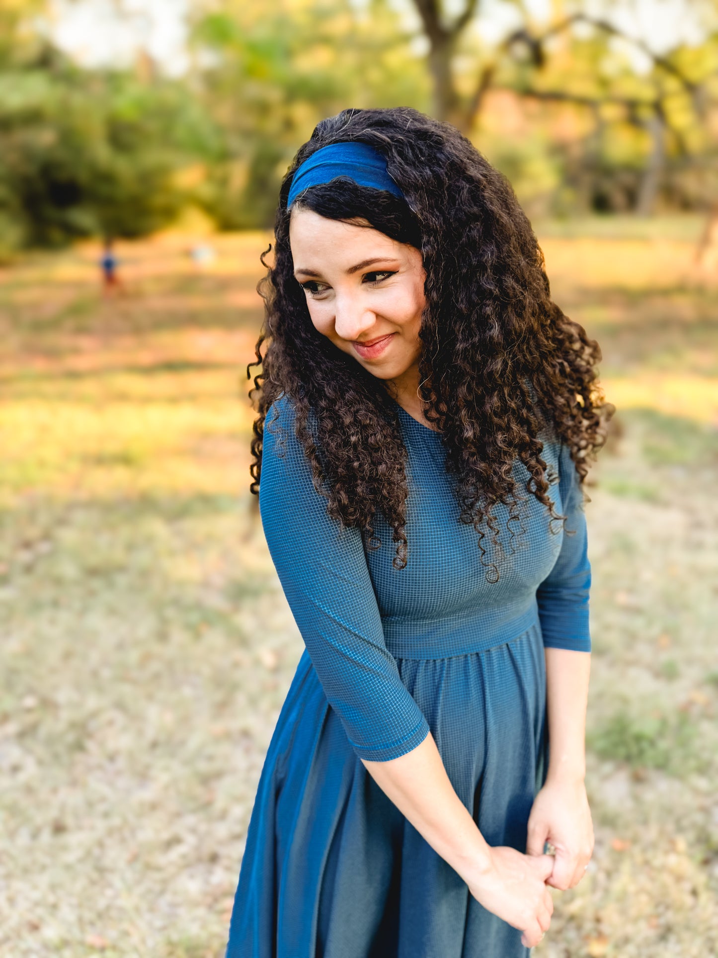 Indigo Lattice ~ Faye Dress