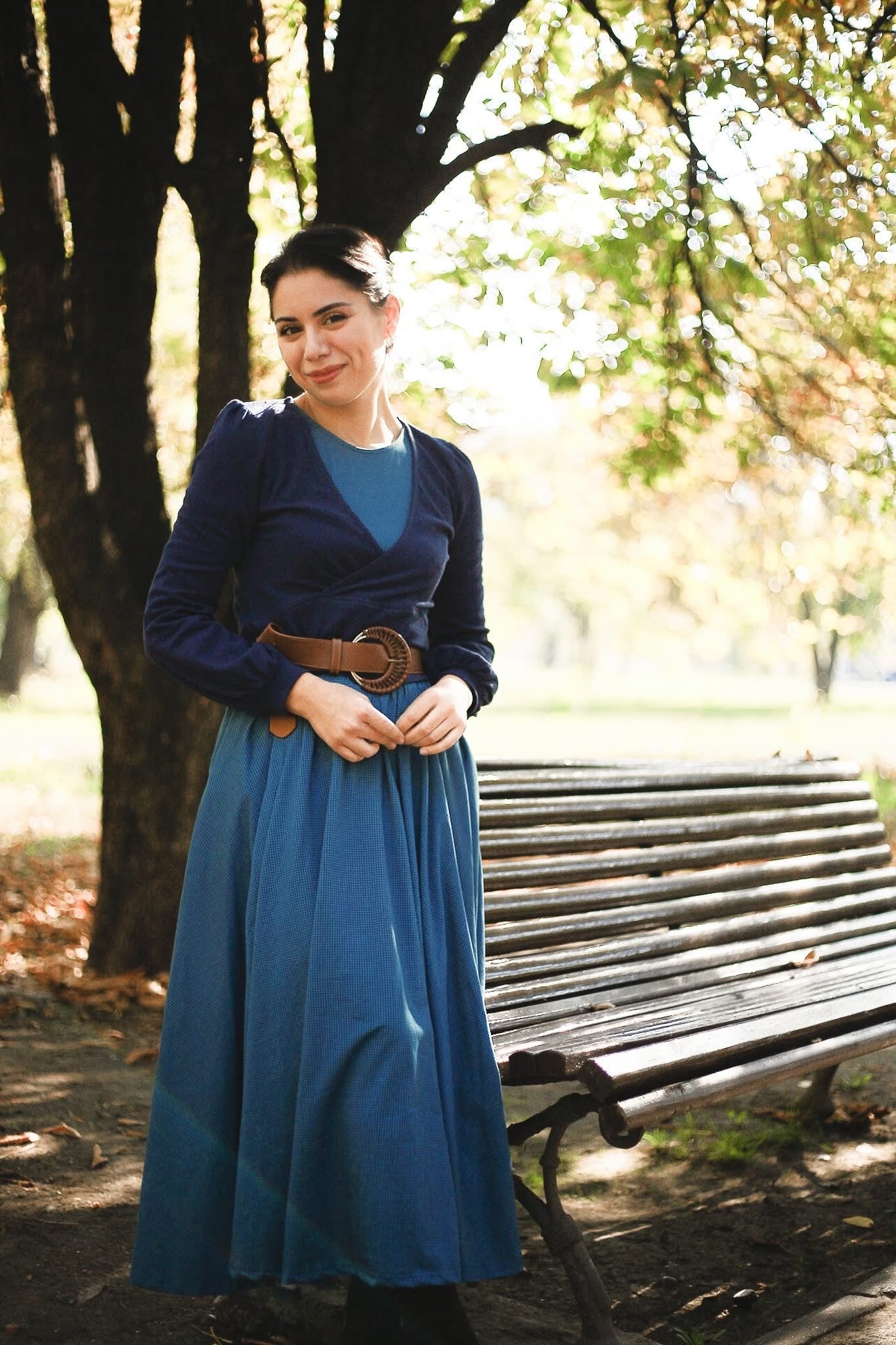 Indigo Lattice ~ Faye Dress