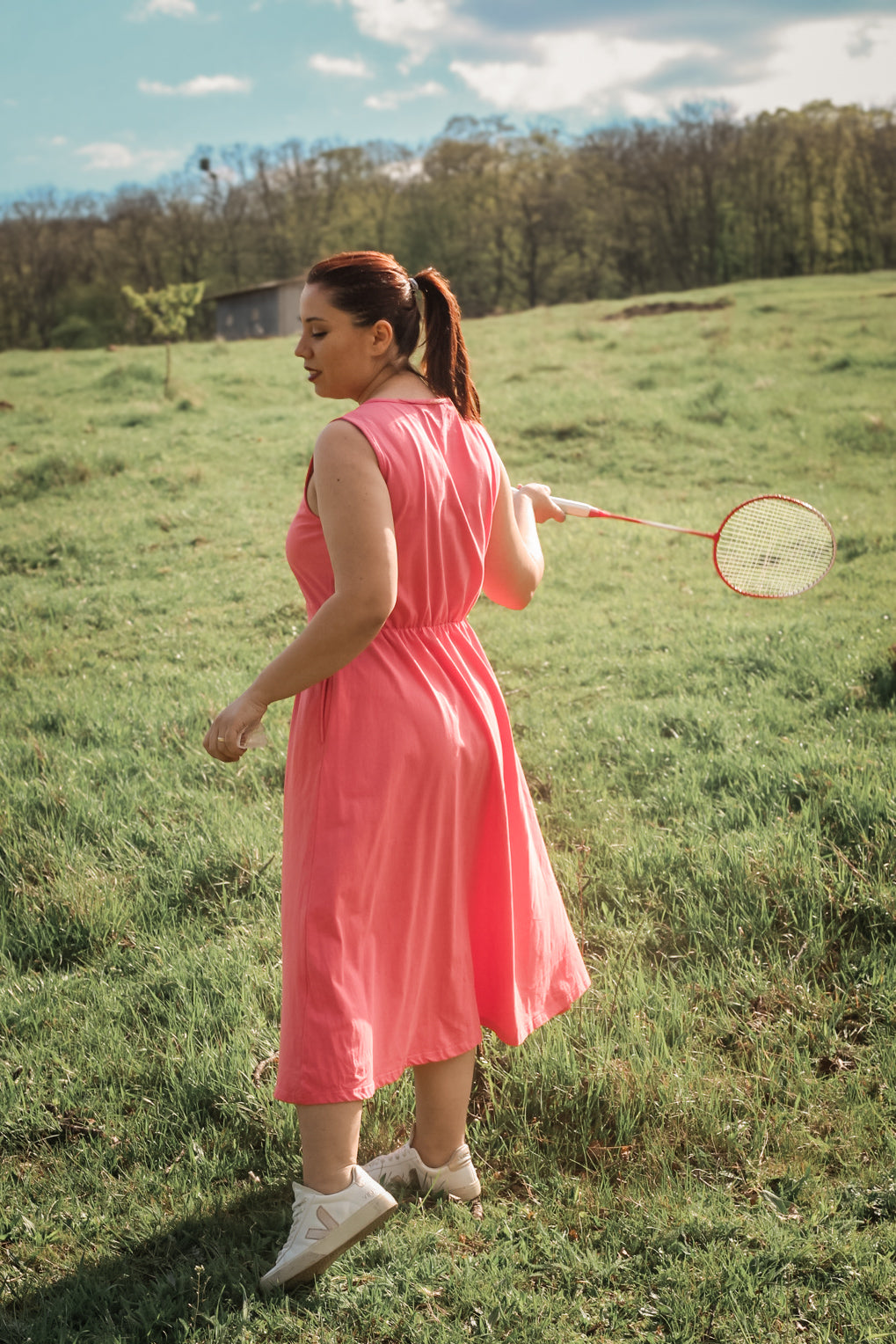 Classic Coral ~ Homesteader Dress