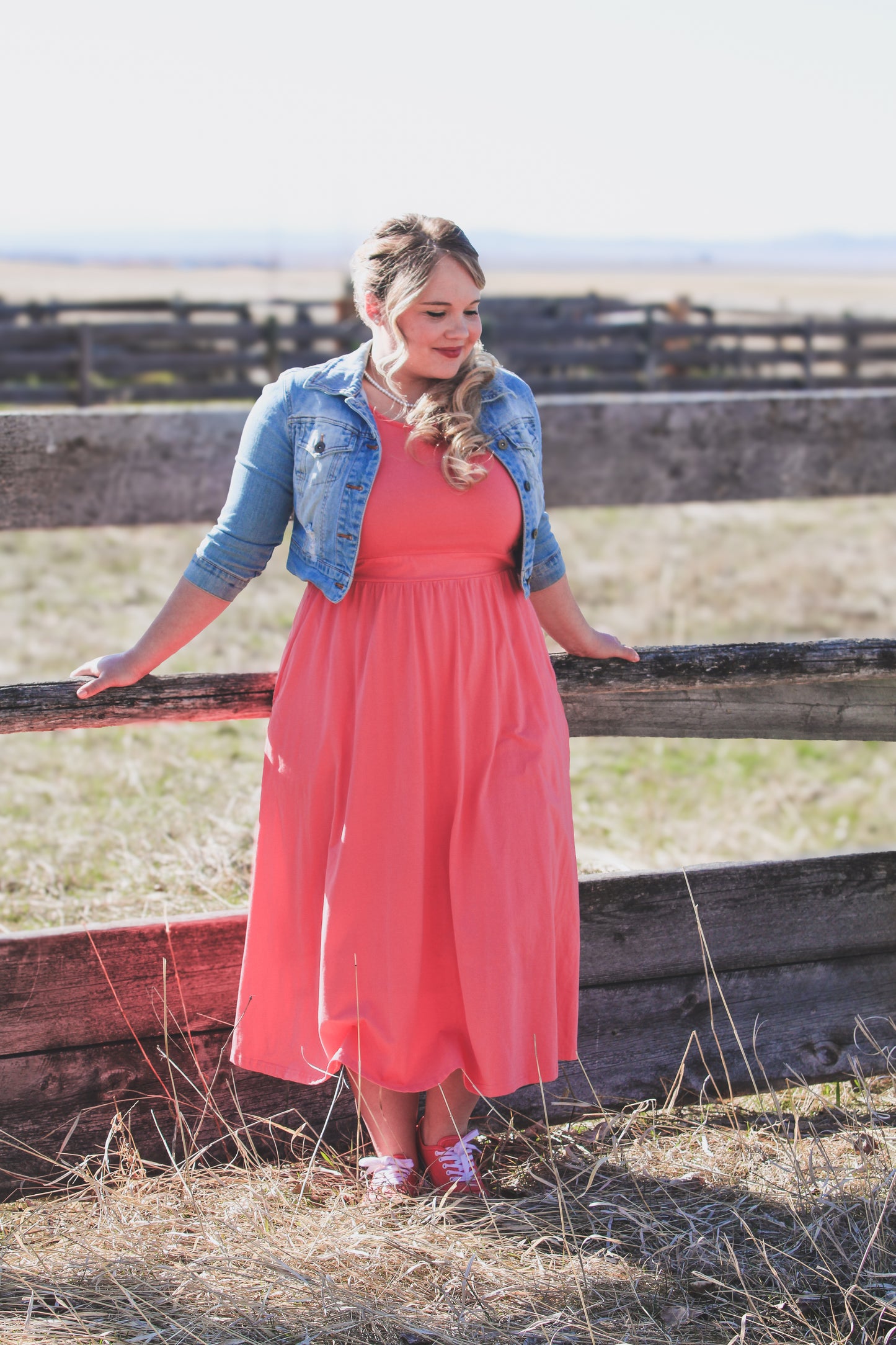 Classic Coral ~ Homesteader Dress