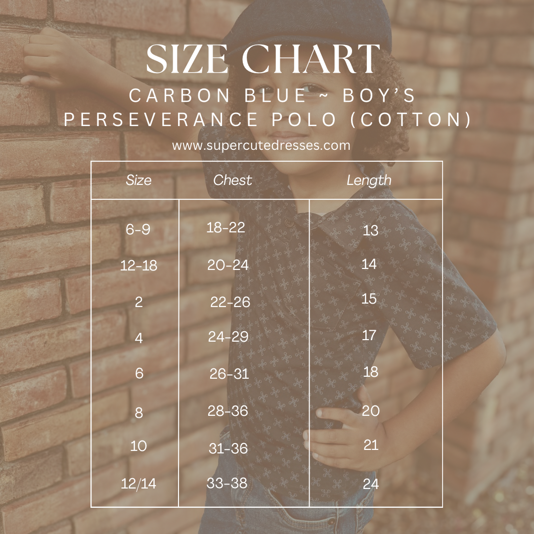 Carbon Blue ~ Boy’s Perseverance Polo