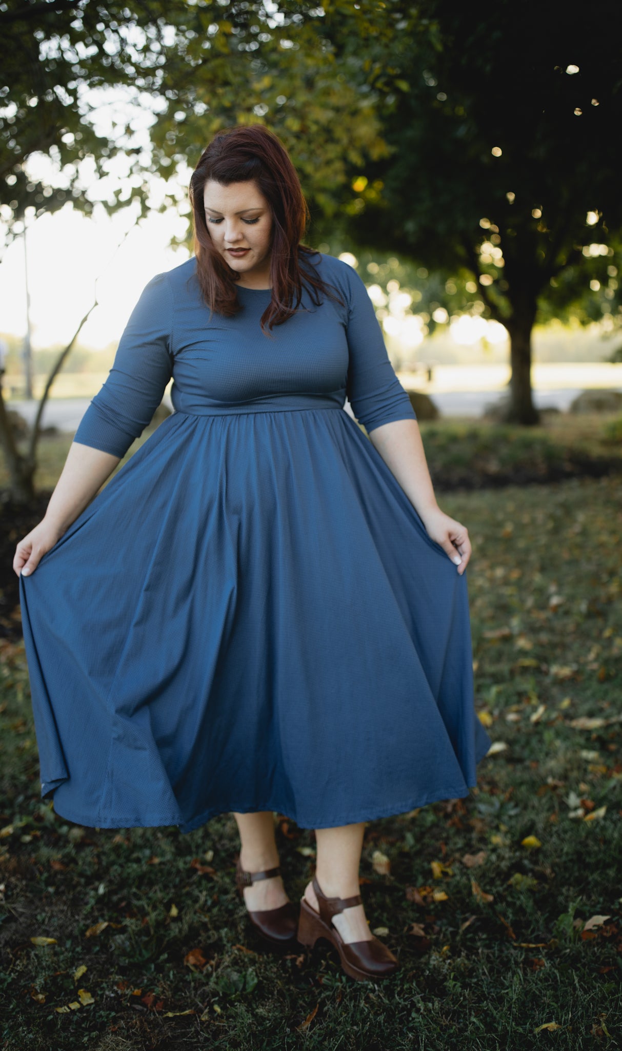 Indigo Lattice ~ Faye Dress