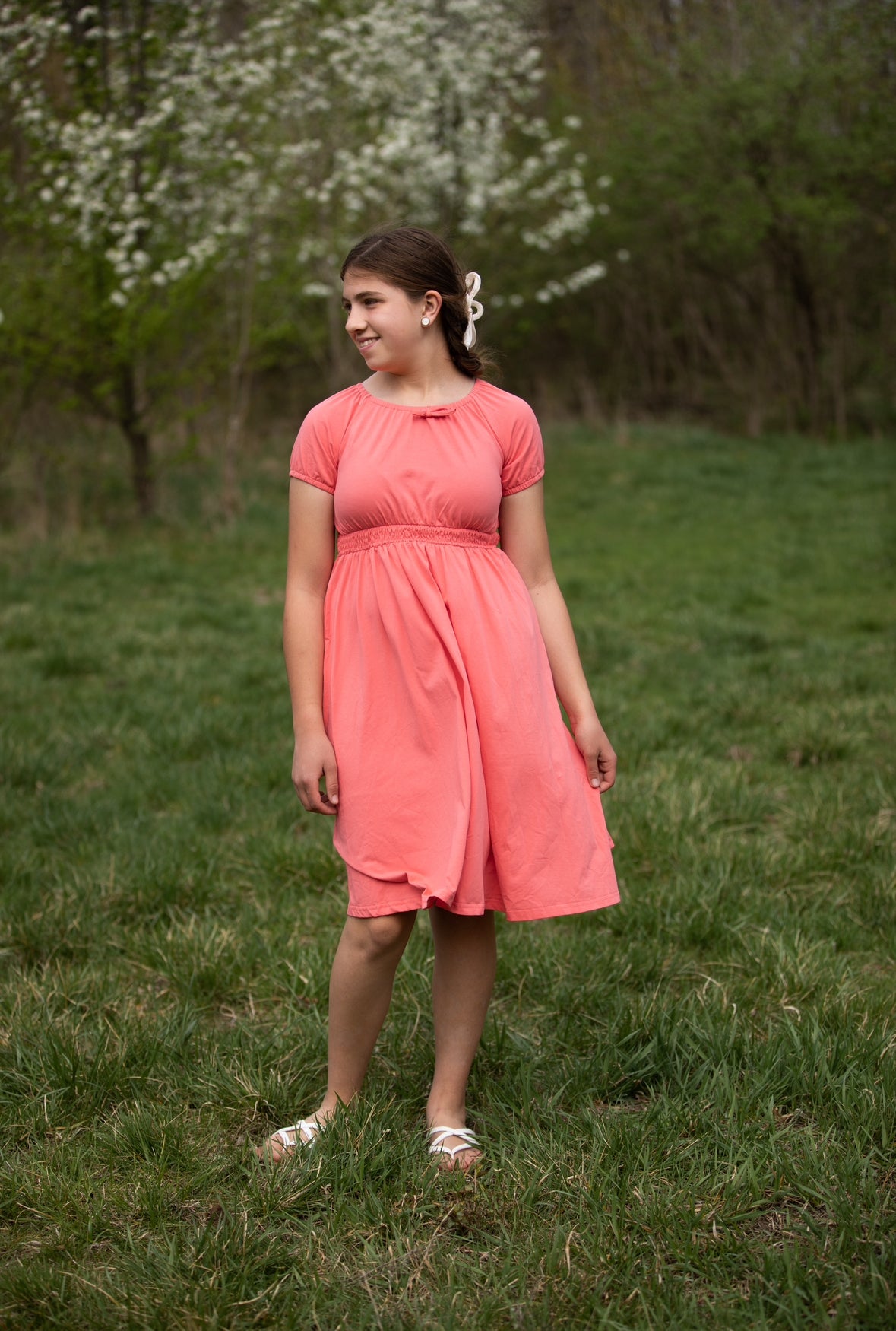 Classic Coral ~ Mini Folklore Dress