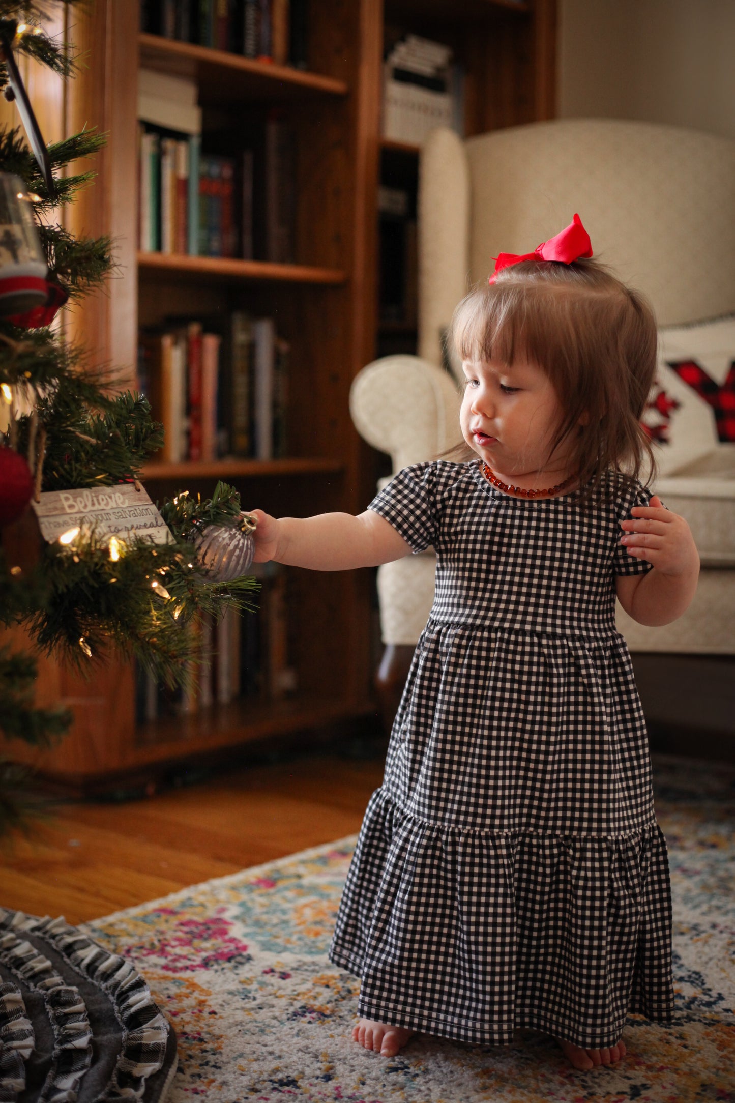 Graphite Gingham ~ Novella Dress