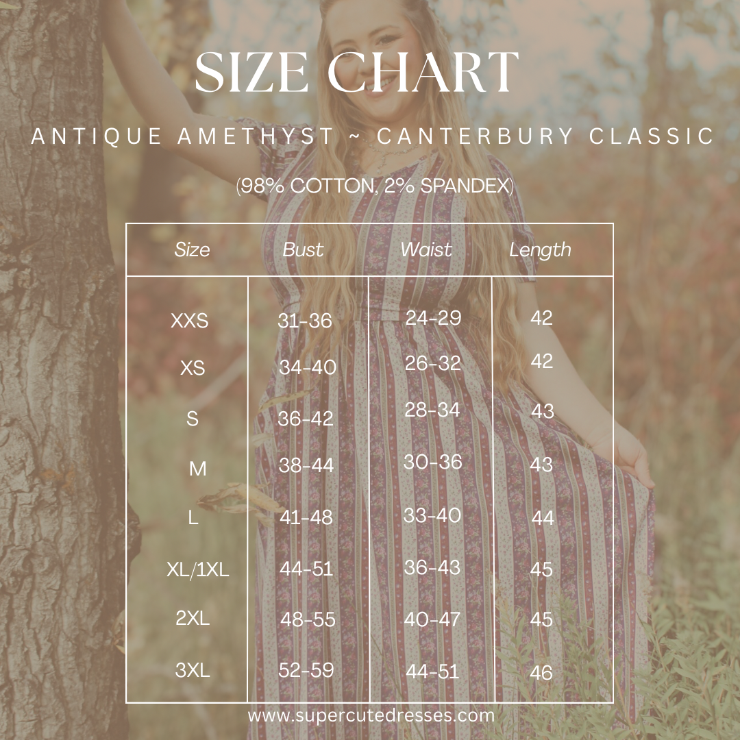 Antique Amethyst ~ Canterbury Classic Dress