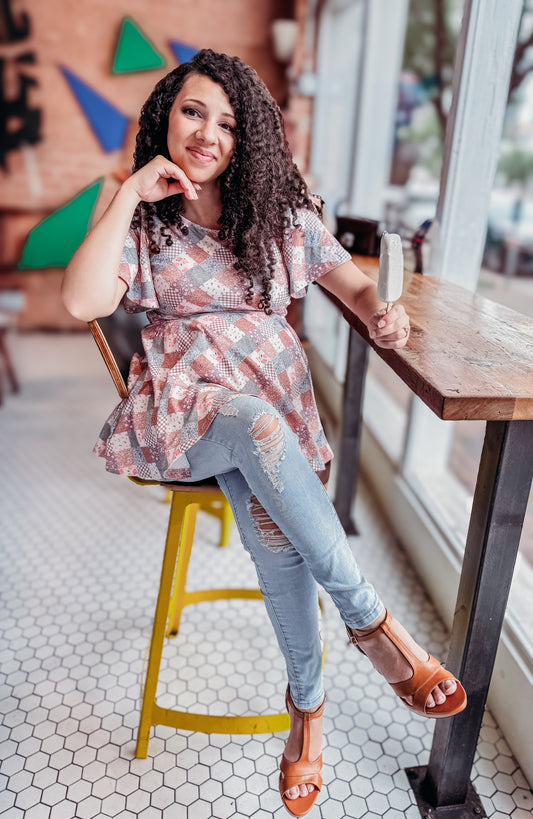 Woven Wildflower ~ Peplum Top