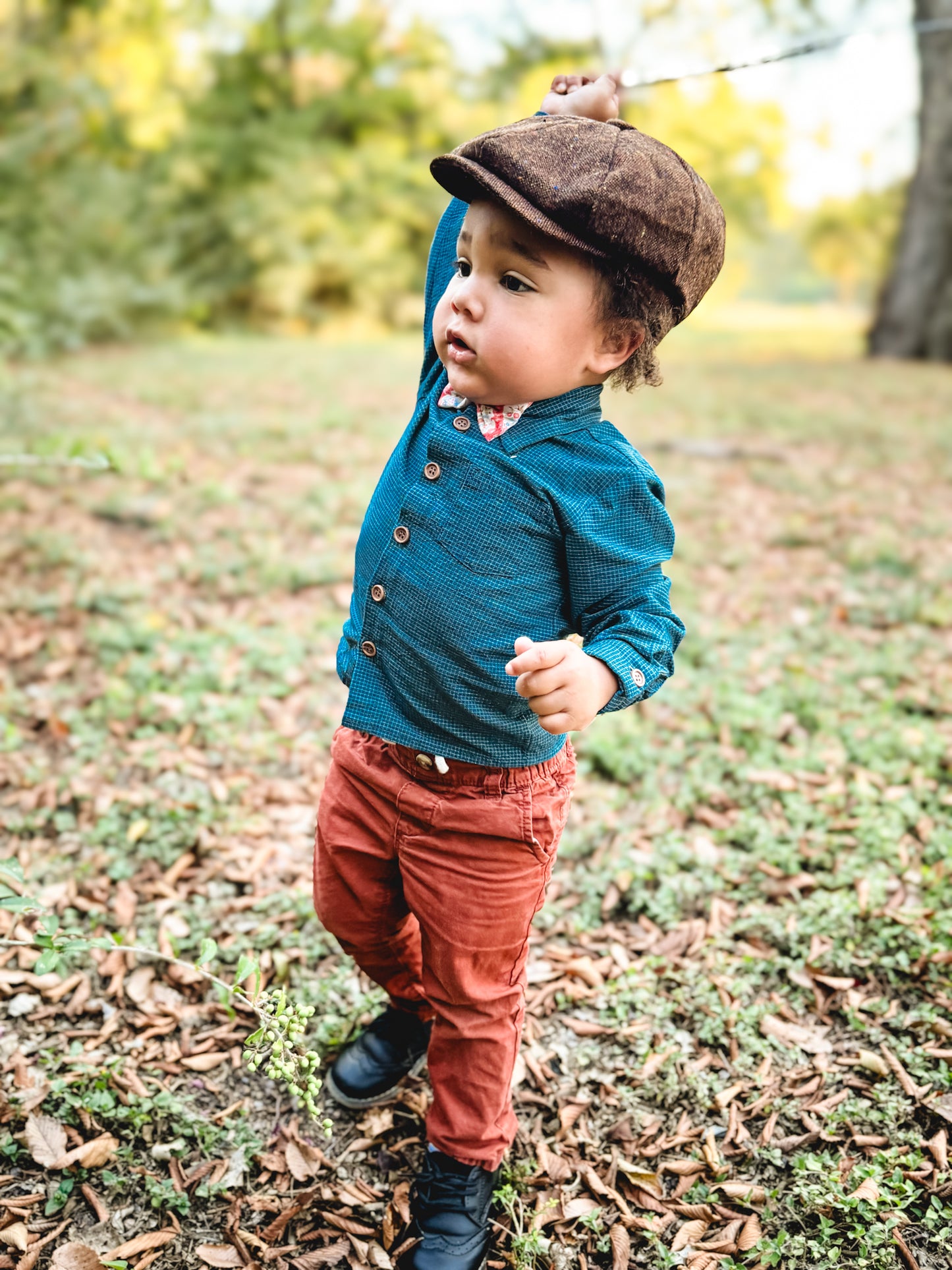 Indigo Lattice ~ Boy’s Brave Button-up