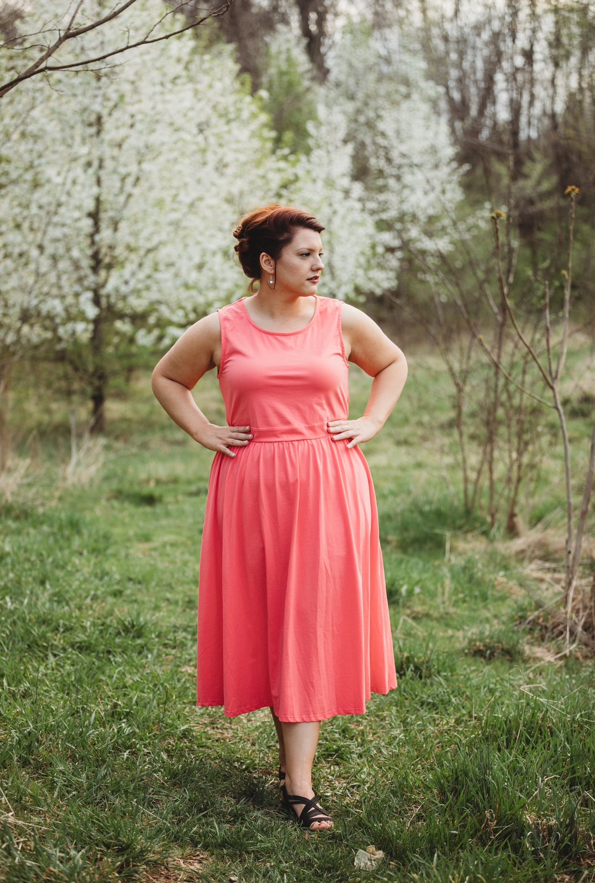 Classic Coral ~ Homesteader Dress
