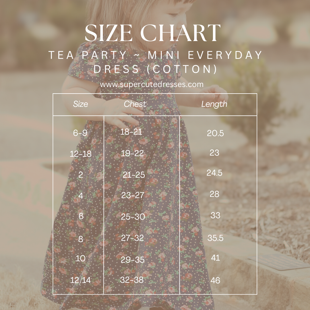 Tea Party ~ Mini Everyday Dress