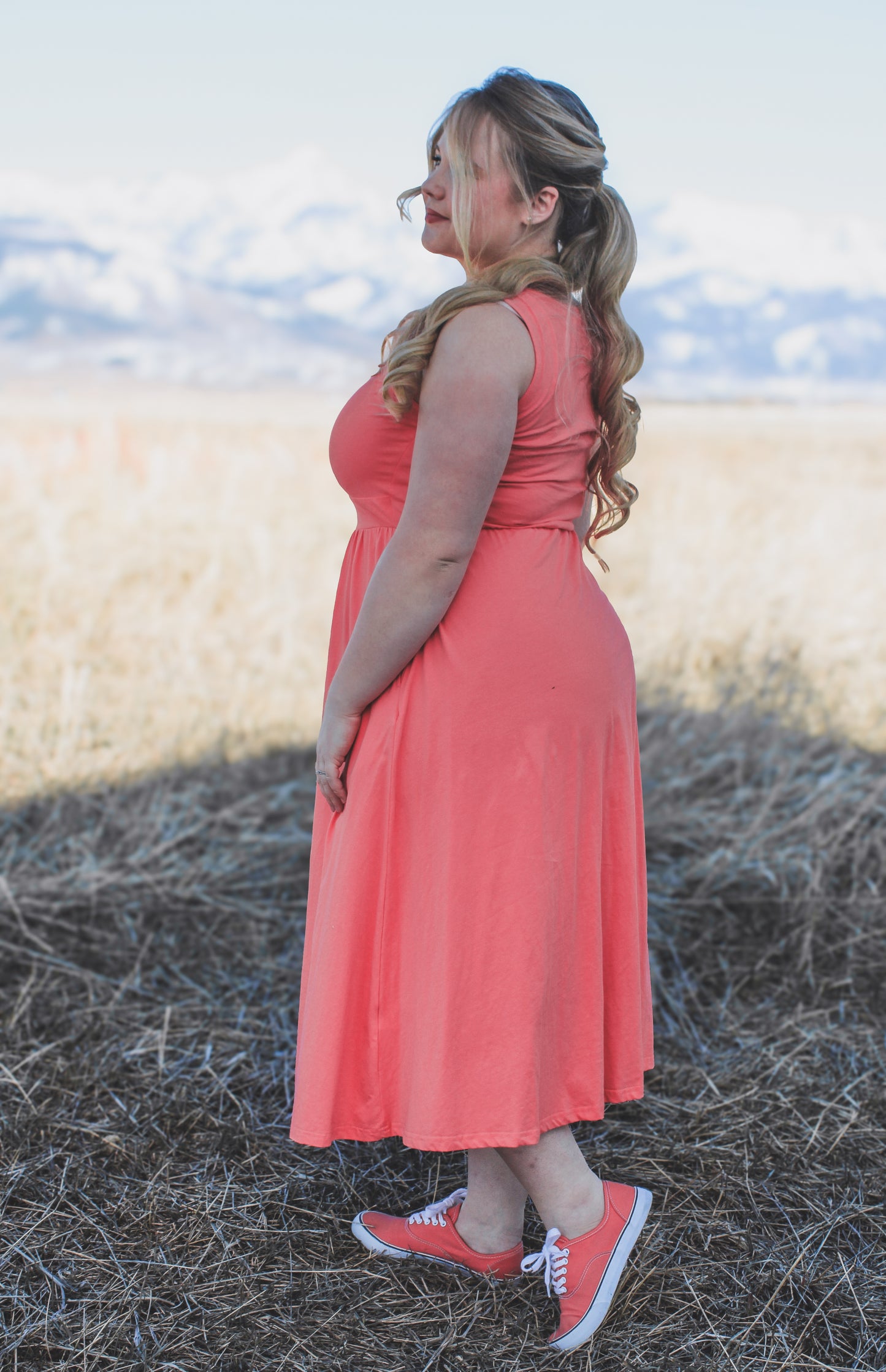 Classic Coral ~ Homesteader Dress
