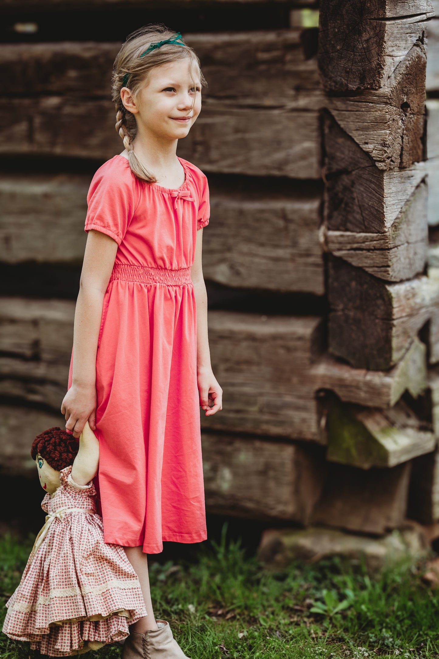 Classic Coral ~ Mini Folklore Dress