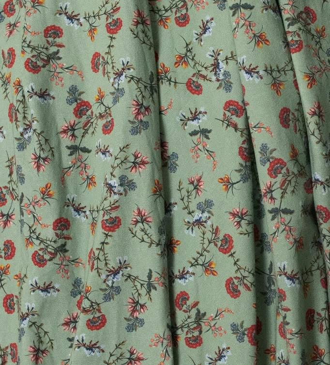 Floral fabric pattern close-up