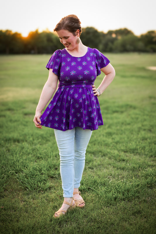 Violet Vale ~ Peplum Top