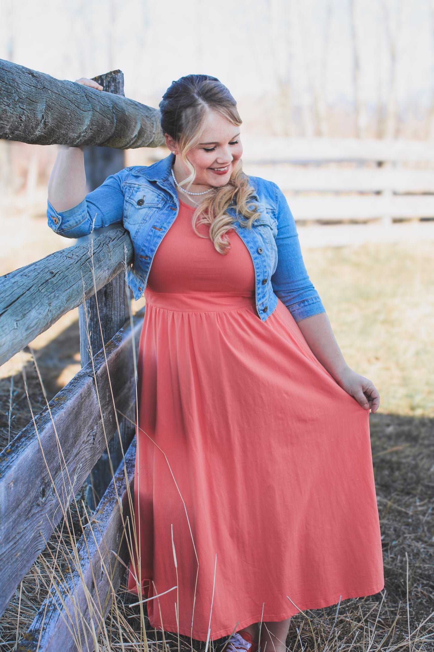 Classic Coral ~ Homesteader Dress
