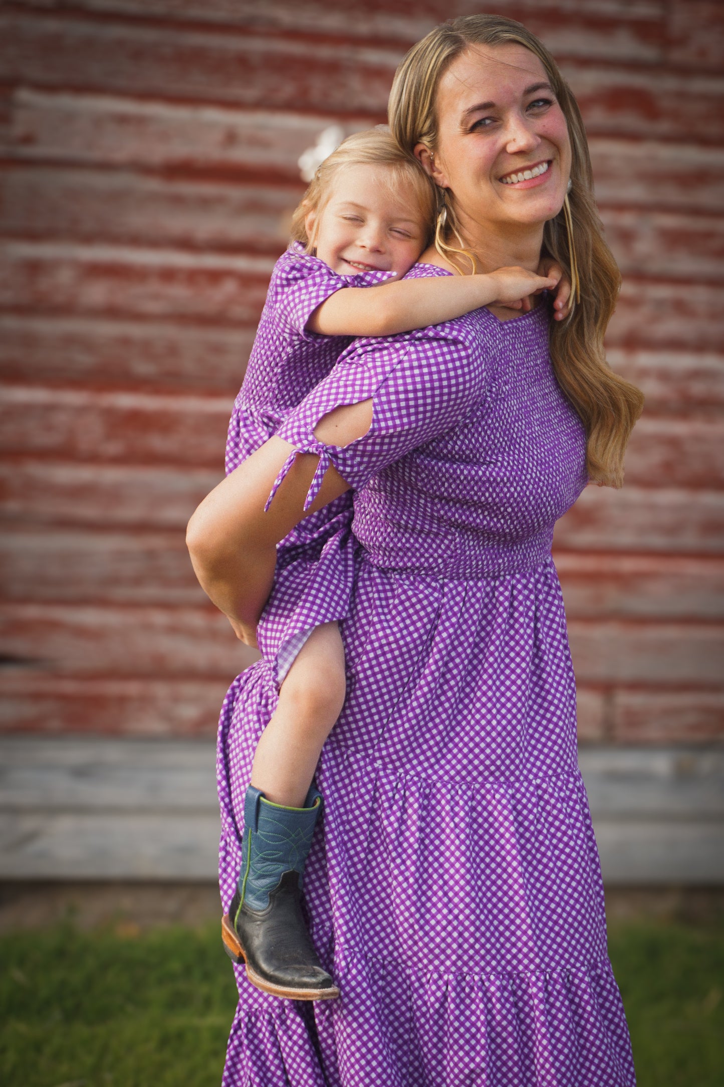 Morning Glory Gingham ~ Nightingale Dress