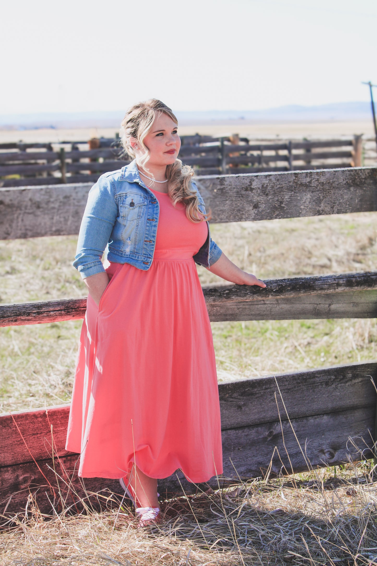 Classic Coral ~ Homesteader Dress