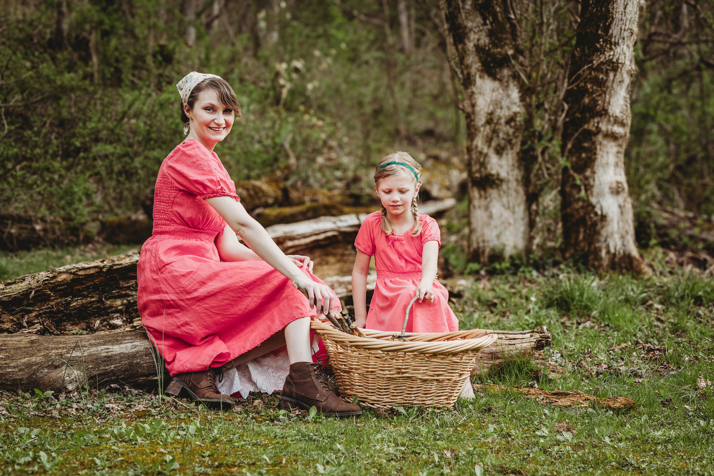Classic Coral ~ Mini Folklore Dress