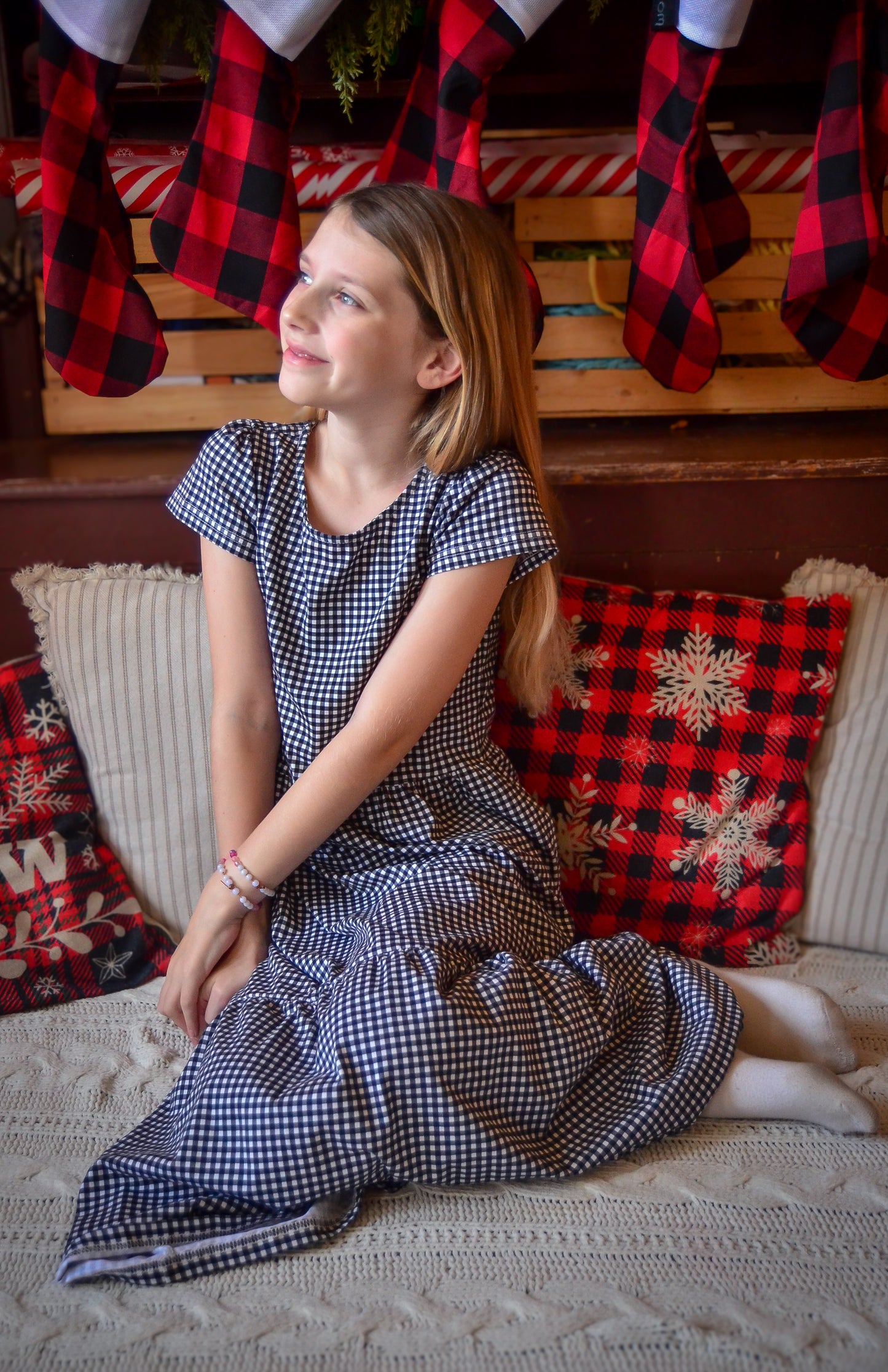 Graphite Gingham ~ Novella Dress