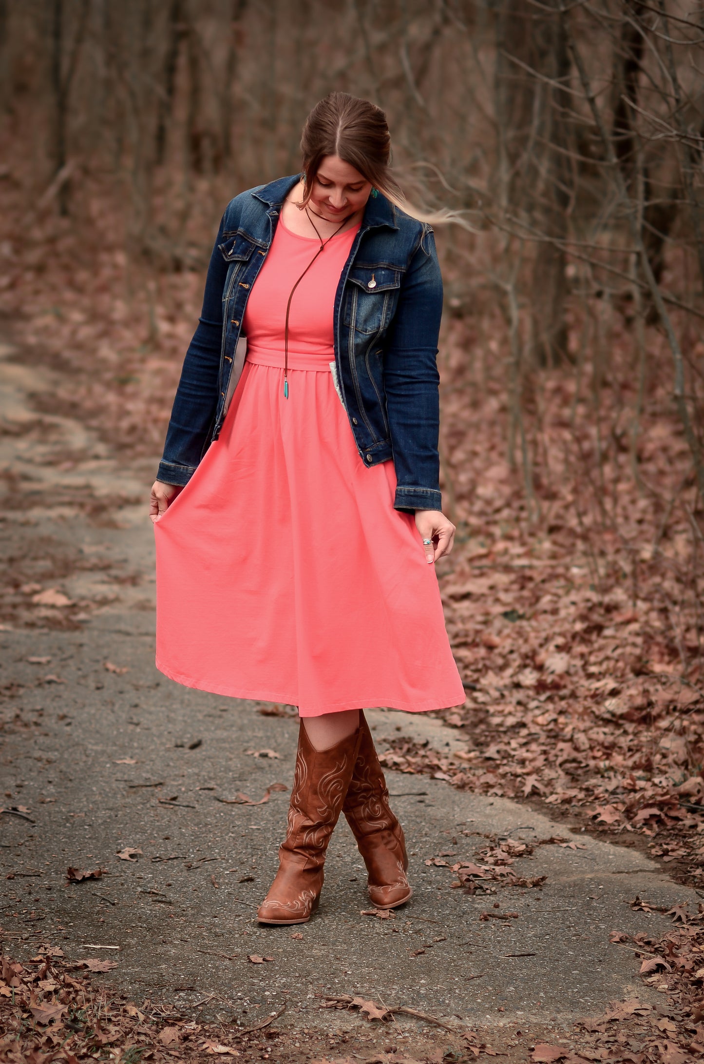 Classic Coral ~ Homesteader Dress