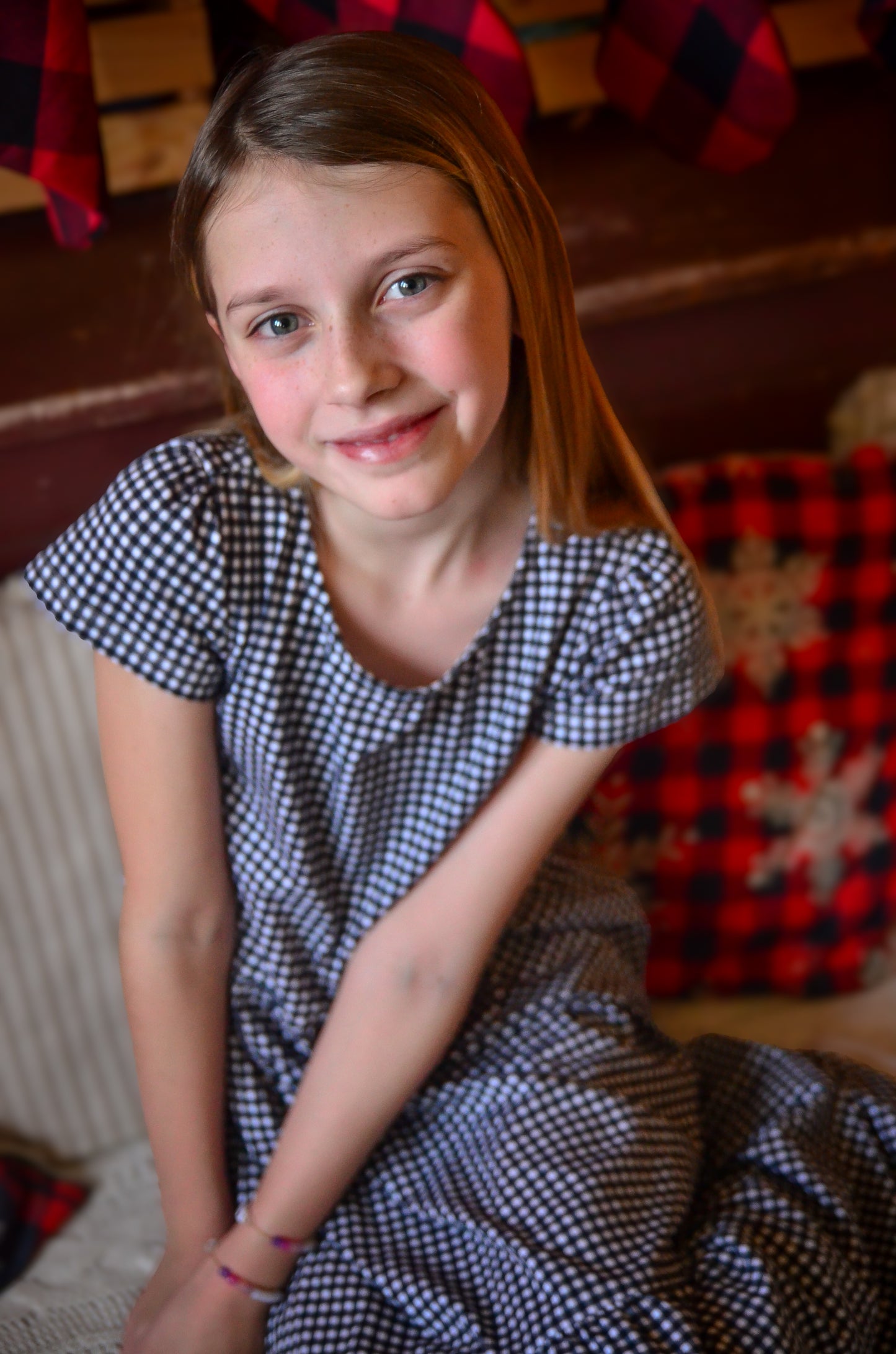 Graphite Gingham ~ Novella Dress