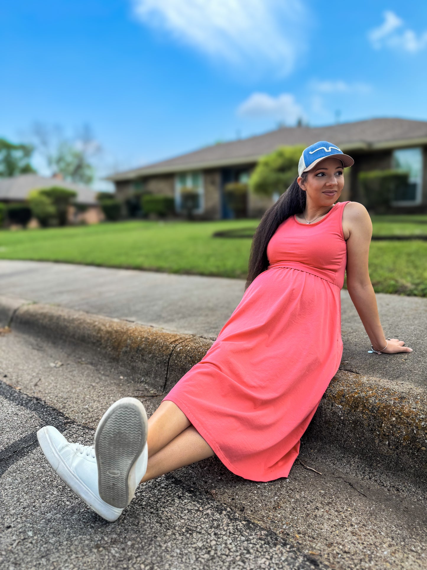 Classic Coral ~ Homesteader Dress