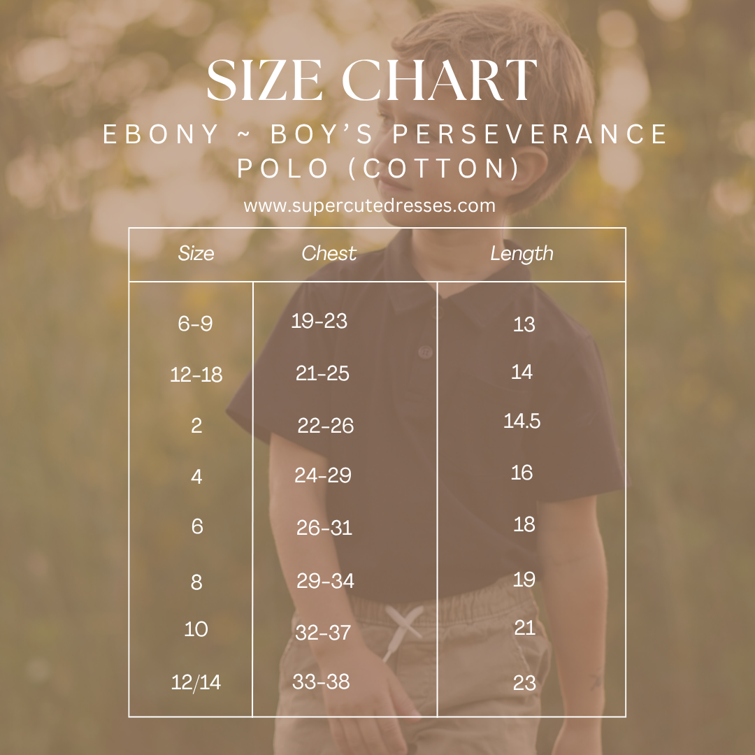 Ebony ~ Boy’s Perseverance Polo