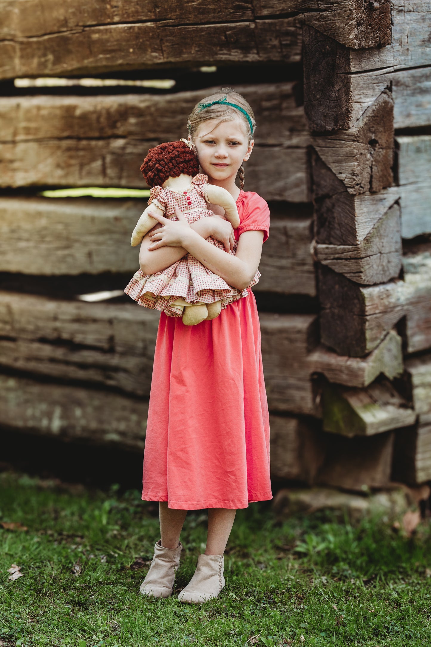 Classic Coral ~ Mini Folklore Dress